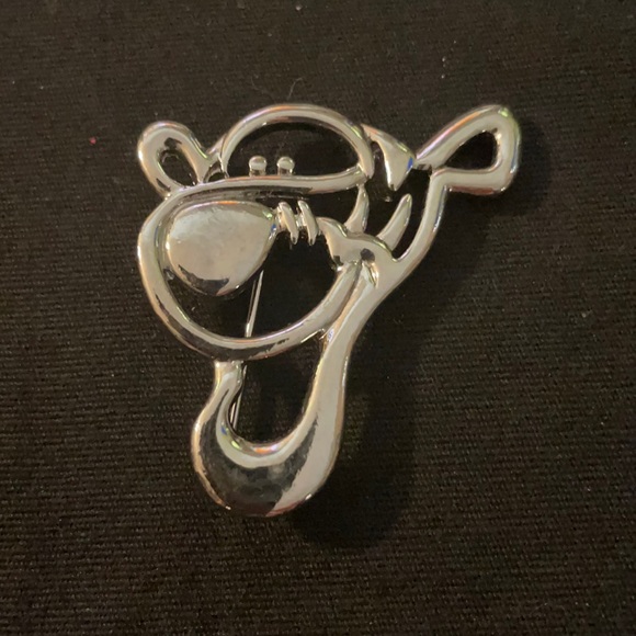Disney Tigger Silver Tone Vintage Brooch/Pin